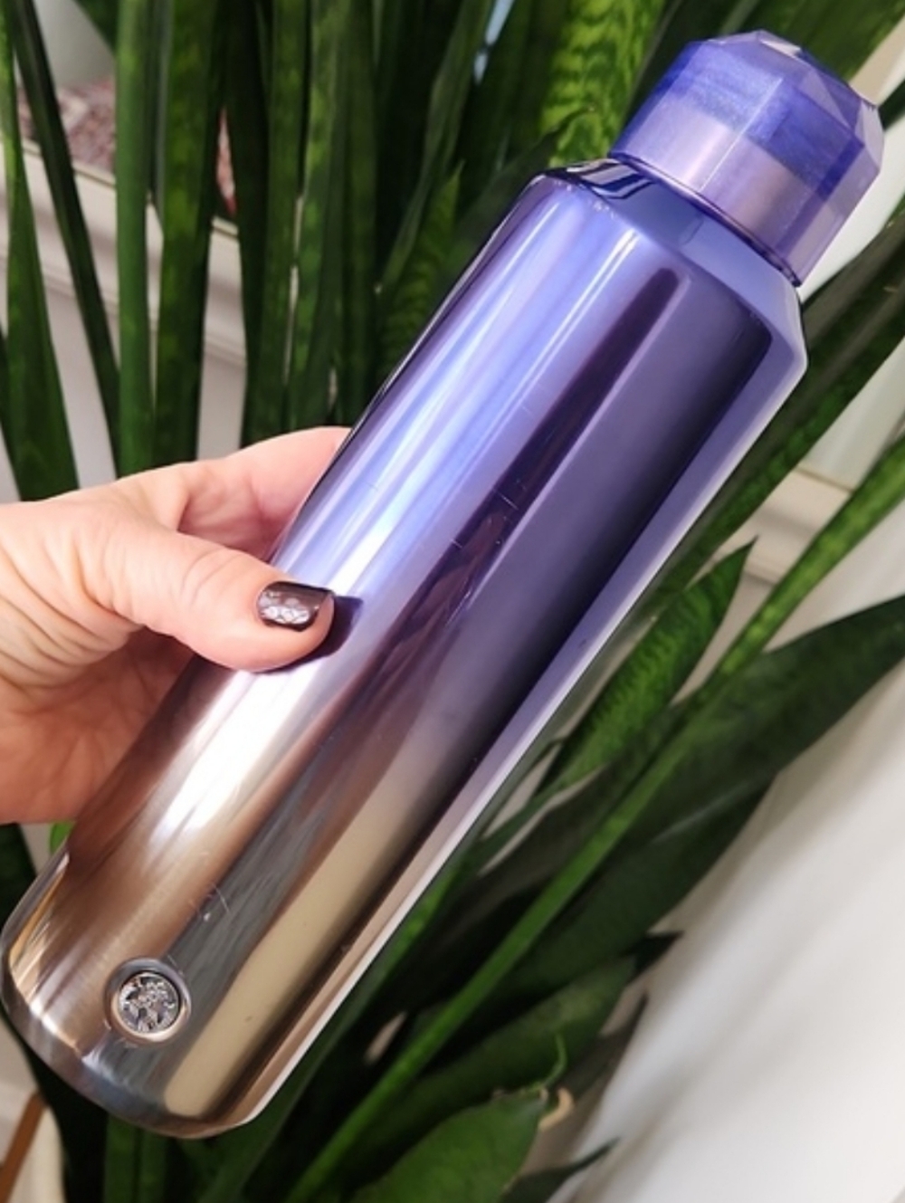 Starbucks 2023 Silver Glacier Blue Ombre Jewel Lid Stainless Stee Bottle Tumbler